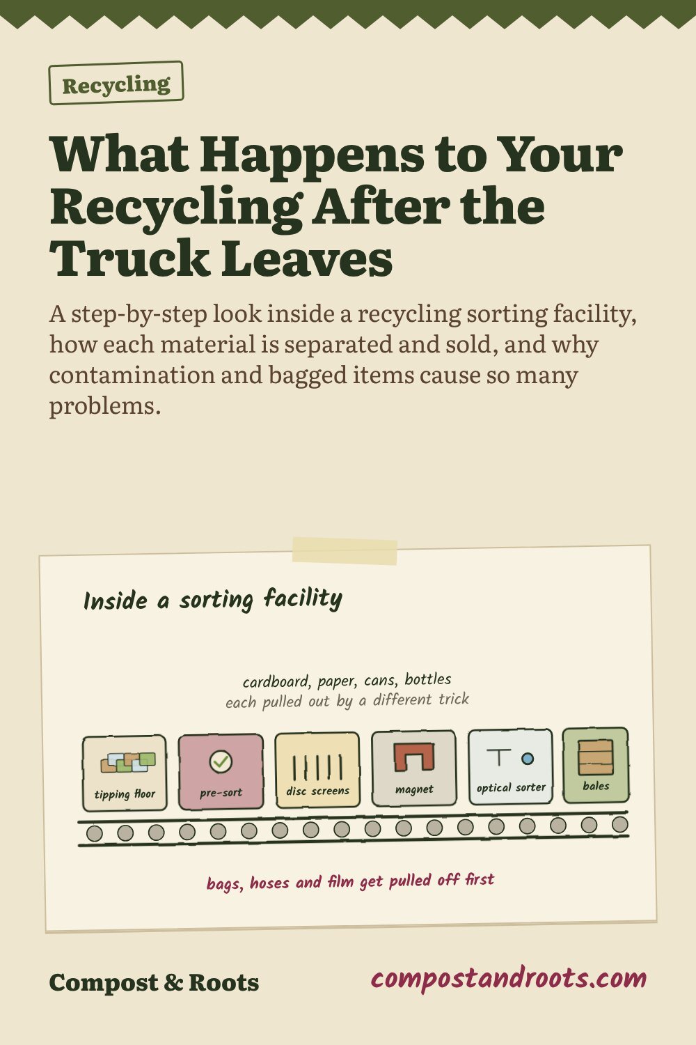 Pinterest pin for What Happens to Your Recycling After the Truck Leaves